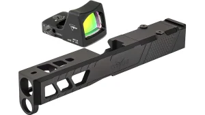 Trijicon RM01 RMR Type 2 LED 3.25 MOA Red Dot Sight, Black and TRYBE Defense Pistol Slide, Glock 19, Gen 5, RMR Cut, Version 2, Black Cerakote for sale in FL