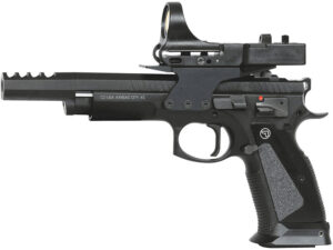 CZ 75 Czechmate Semi-Auto Luger 91174, 9mm, 5.23", Black Aluminum Grip, Black Finish, 26 Rd