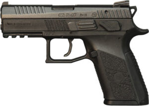 CZ 75 P-07 Semi-Auto Pistol 91087, 40 Smith & Wesson, 3.8 in, Black Stippled Grips, Black Finish, 15 rd, Fixed Sights