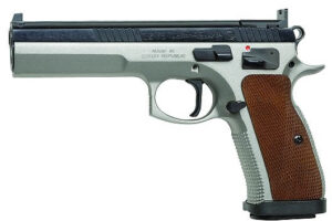 CZ 75 Tactical Sport TS Pistol 91172, 9mm, 5.3", Wood Grip, Dual-Tone Finish, 15 Rd
