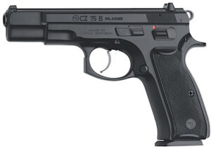 CZ 75B Semi-Auto Pistol 01102, 9mm, 4.7", Black Plastic Grip, Black Finish, 10 Rd