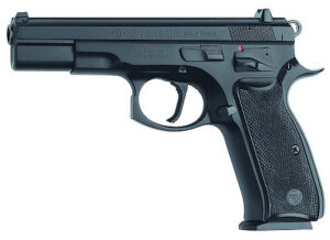 CZ 75B Semi-Auto Pistol 01150, 9mm, 4.7", Black Plastic Grip, Black Finish, 10 Rd, Single Action Only