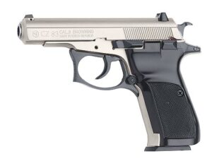 CZ 83 Semi-Auto Pistol 01302, 380 ACP, 3.8", Black Plastic Grip, Satin Nickel Finish, 10 Rd