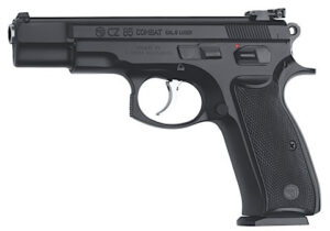 CZ 85 Semi-Auto Combat Pistol 01210, 9mm, 4.7", Black Plastic Grip, Black Finish, 15 Rd, Adj Sights