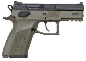 CZ P-07 Pistol 91077, 9mm Luger, 3.75", OD Green Polymer Grip/Frame, OD Green Finish, 15 Rds