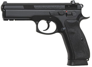 CZ SP01 Semi-Auto Pistol 91153, 9mm, 4 3/4", Rubber Grip, Black Finish, 19 Rd, w/Decocker, Night Sights