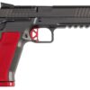 Dan Wesson DWX Pistol 92013, 9mm Luger, 4.95", Red Grips, Black Finish, 10 Rds
