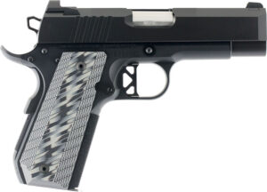 Dan Wesson EPC SAO Pistol 01883, 45 ACP, 4" Bull Barrel, Black/Gray Tapered G10 Grips, Black Finish, 8 Rds