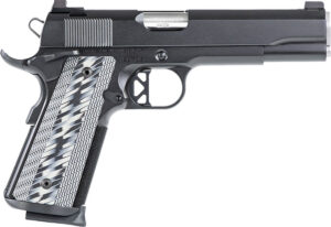 Dan Wesson Valor 1911 Pistol 01823, 45 ACP, 5", Black Duty Finish, Gray G10 Grips, Contrast Sights, 8 Rds